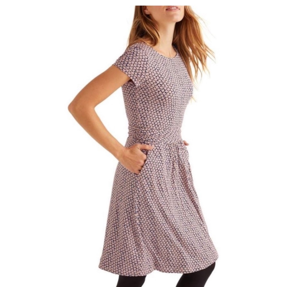 Boden Pink Daisy Amelie Jersey Dress w Pockets Size 2P - Picture 13 of 14